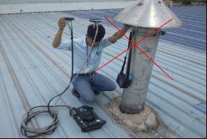 Hình ảnh minh họa lỗi vị trí lấy mẫu không đạt chuẩn quan trắc